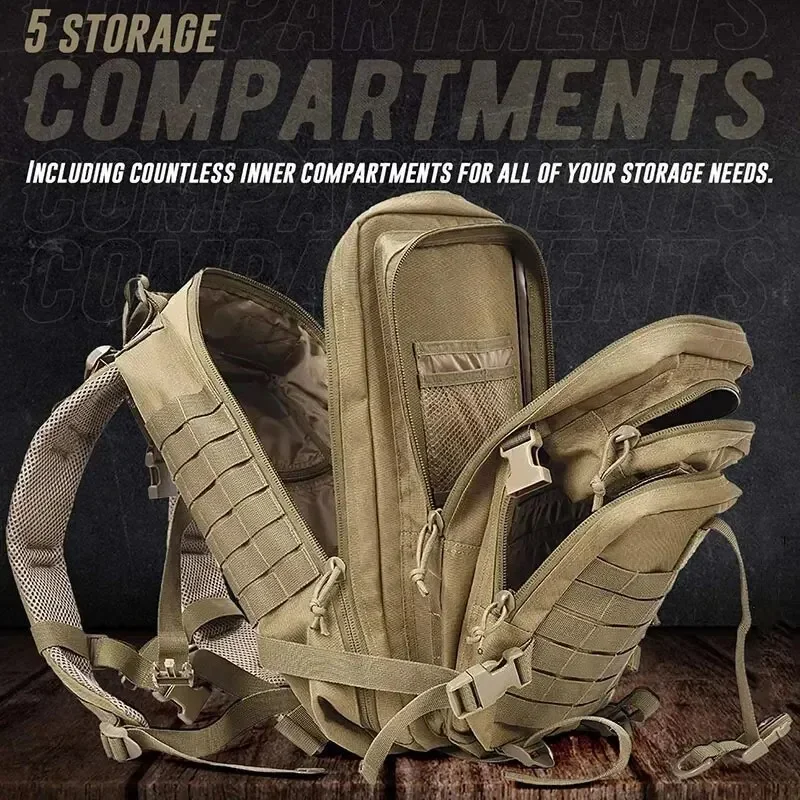 Sac à dos de randonnée militaire de grande capacité pour hommes – Image 4