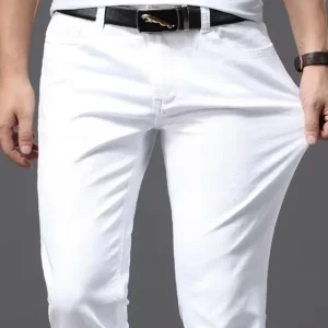 Jean Blanc Décontracté pour Homme