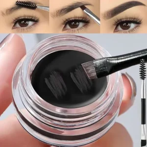 Crème à sourcils sauvage marron noir mat, teinte naturelle 3D