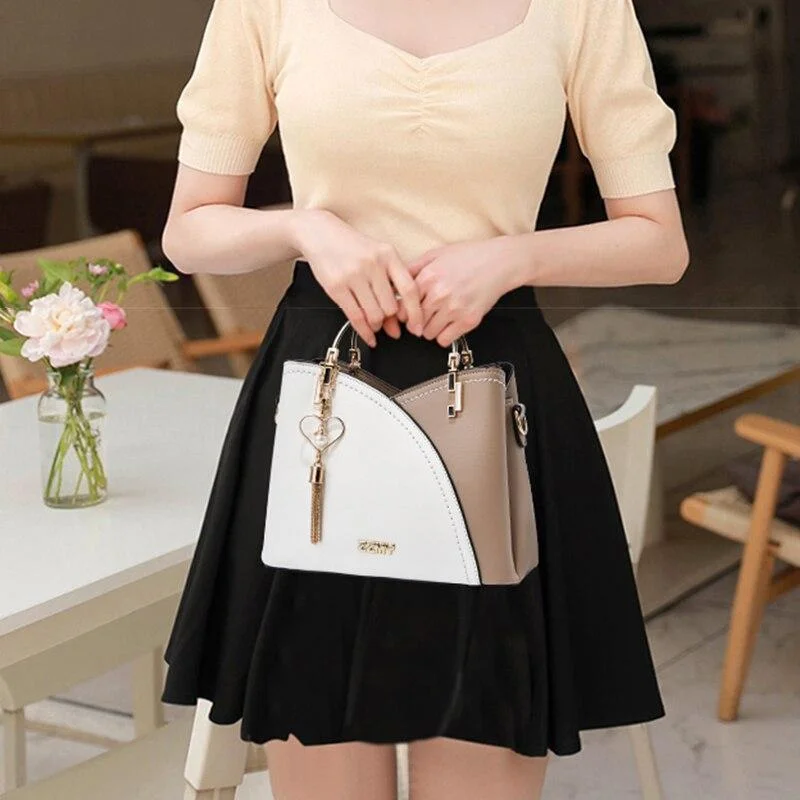 Sacs à main patchwork en cuir PU pour femmes – Image 5