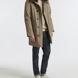 Iconic parka in technical cotton with fox and rabbit fur