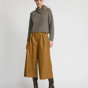 Culottes in fine lamb leather