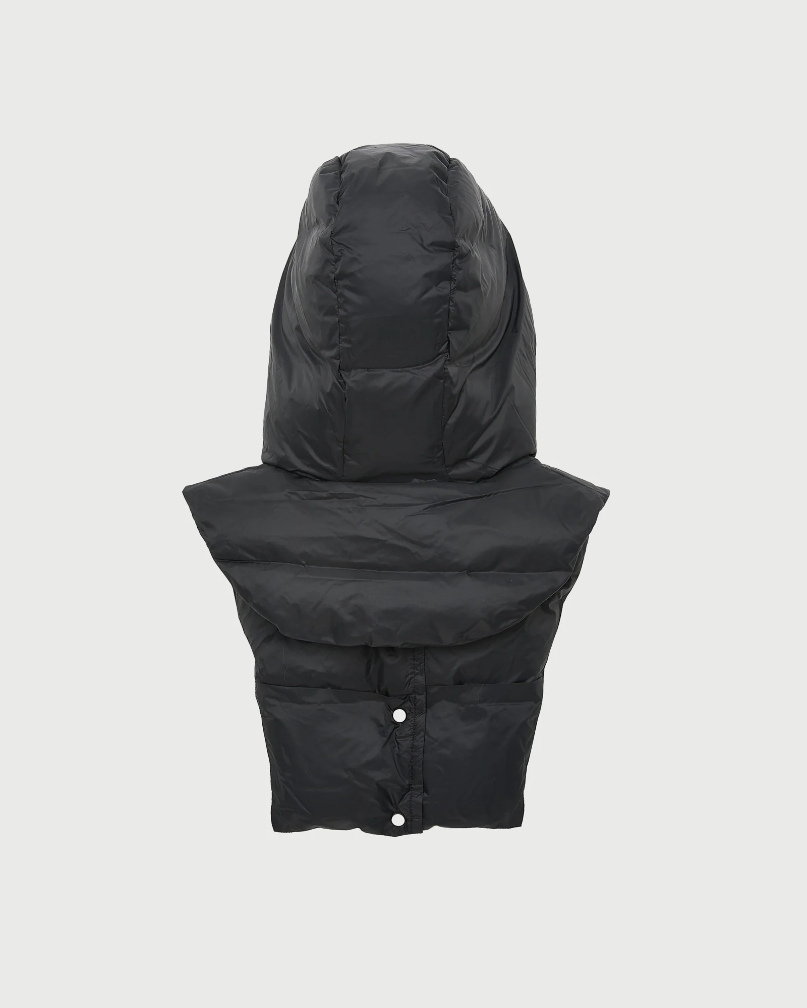 Padded hood bib in water-repellent technical fabric – Image 3