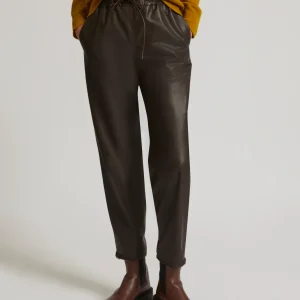 Lamb leather joggers