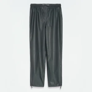Lamb leather joggers