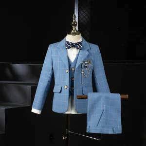 Blazer formel imbibé de noeud papillon pour enfants
