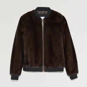Bombers short mink fur jacket