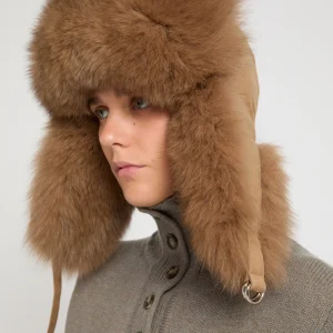 Loro Piana Flannel and fox fur ushanka