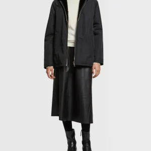 Hooded blouson in mink fur reversible technical fabric