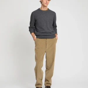 Corduroy straight leg trousers