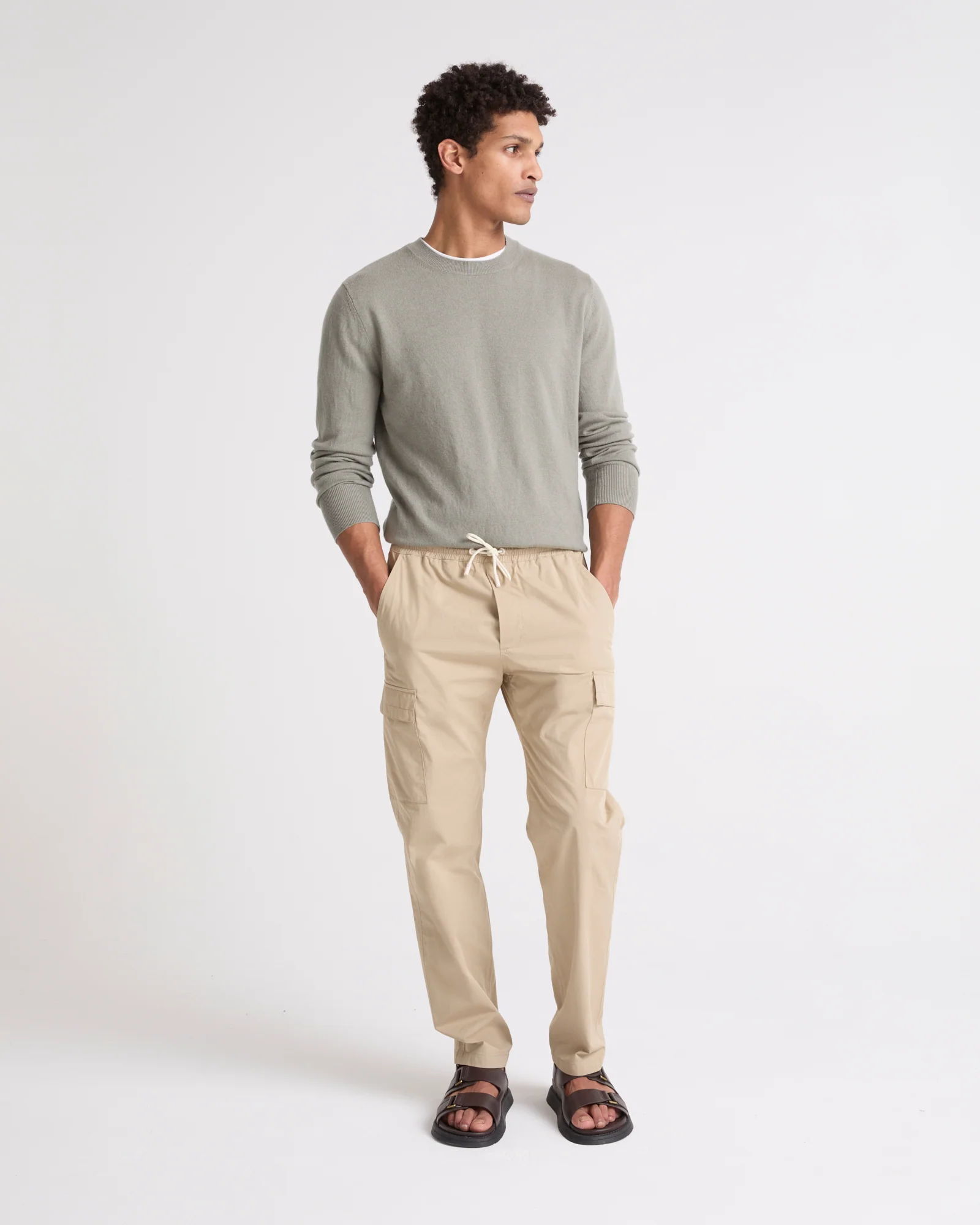 Cotton-blend cargo trousers