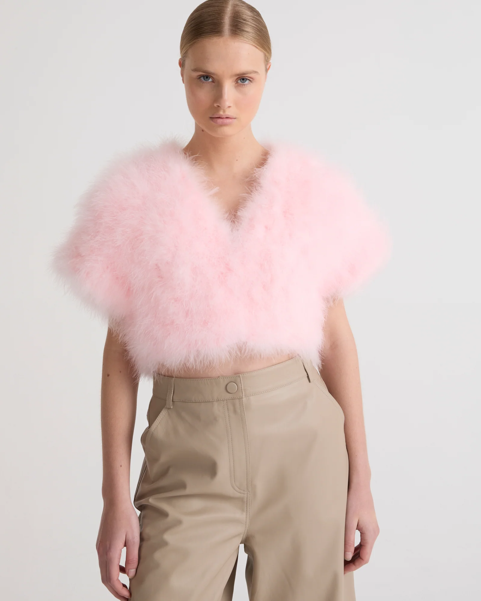 Cropped feather bolero – Image 2