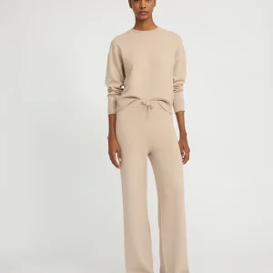 Merino knit wide leg trousers