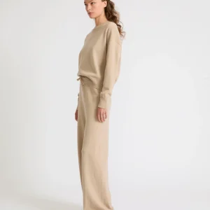 Merino knit wide leg trousers