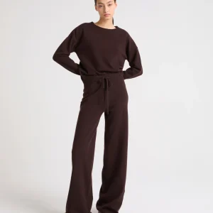 Merino knit wide leg trousers