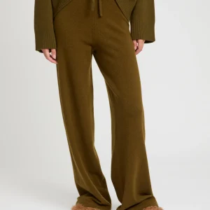 Merino knit wide leg trousers