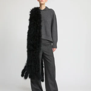 Maxi feather fringe scarf