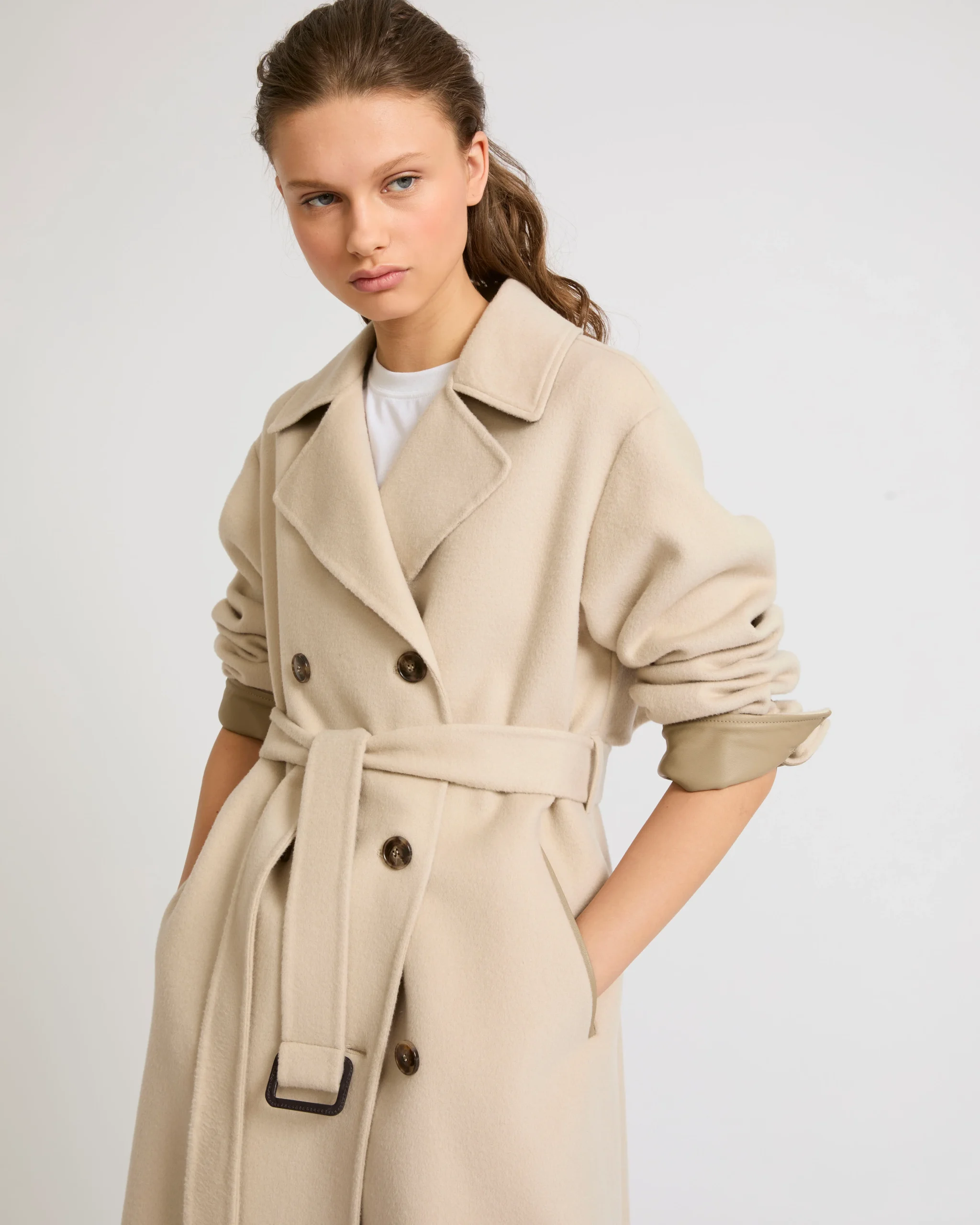 Double-sided wool-blend trench coat – Image 4
