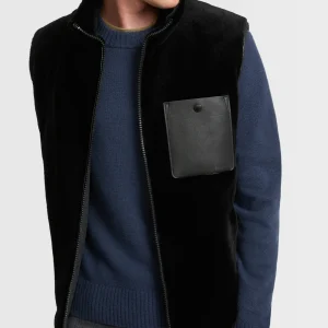 Gilet made with Loro Piana fabric and sheared mink