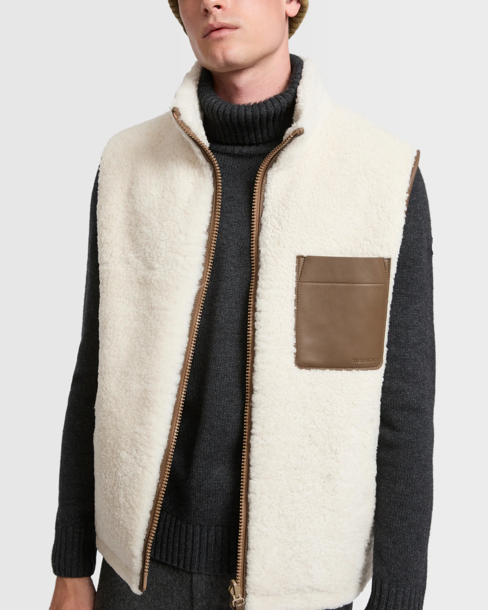 Reversible shearling fleece gilet – Image 2