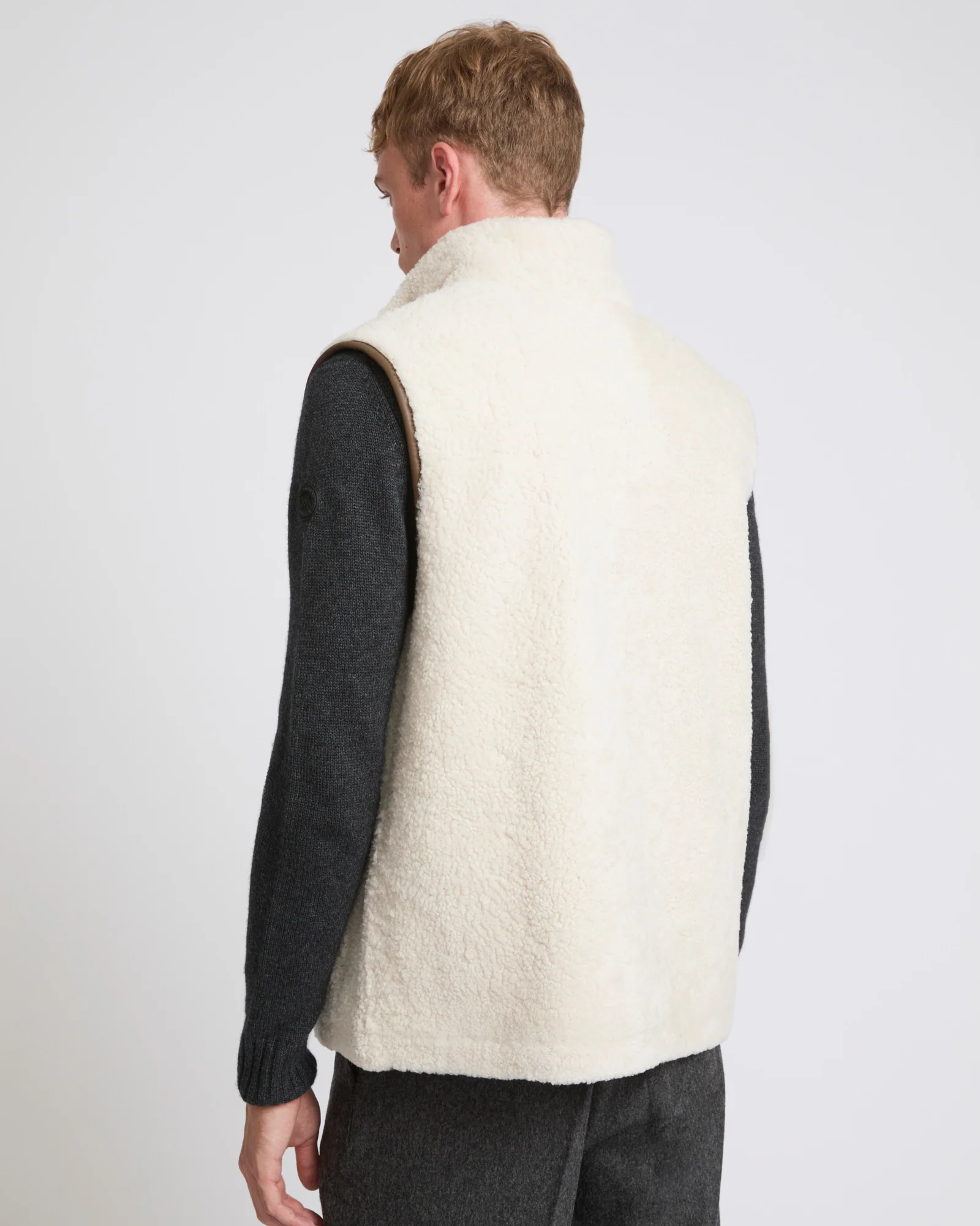 Reversible shearling fleece gilet – Image 6