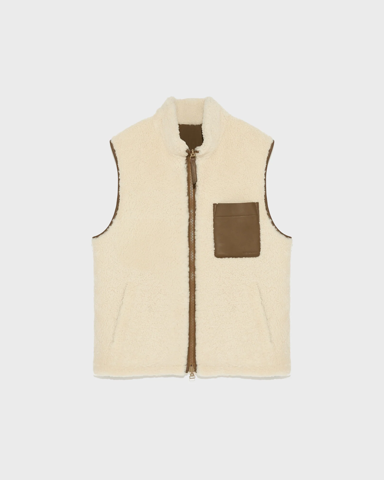 Reversible shearling fleece gilet – Image 7