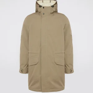 Iconic parka in cotton blend and shearling
