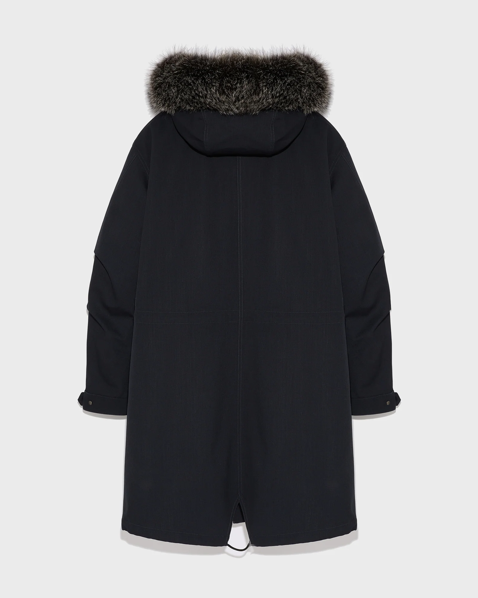 Fishtail parka in technical wool and fur – Image 7
