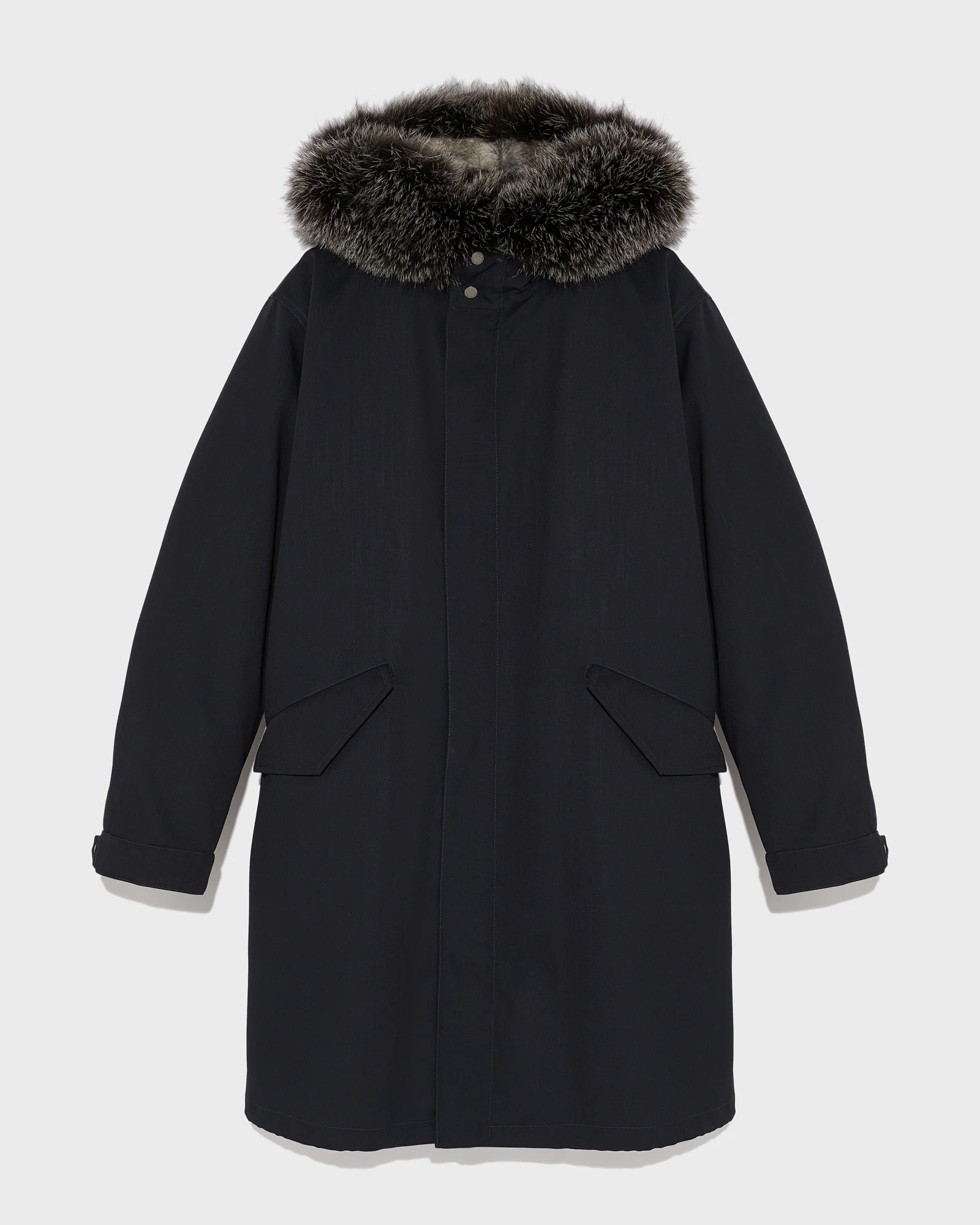 Fishtail parka in technical wool and fur – Image 6