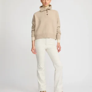 Softshell fabric flared fitted ski trousers