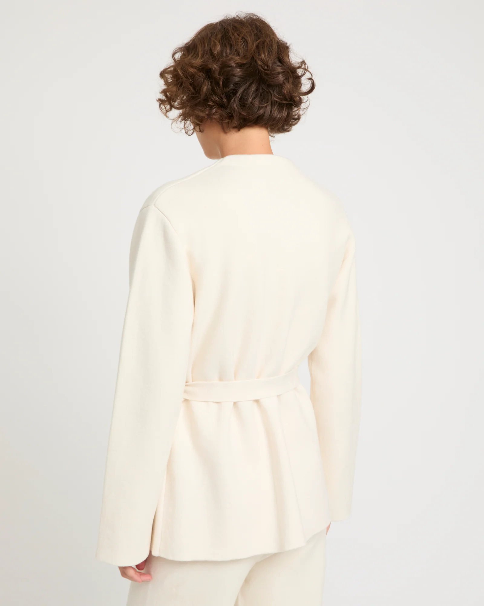 Belted knit and mink jacket – Image 4