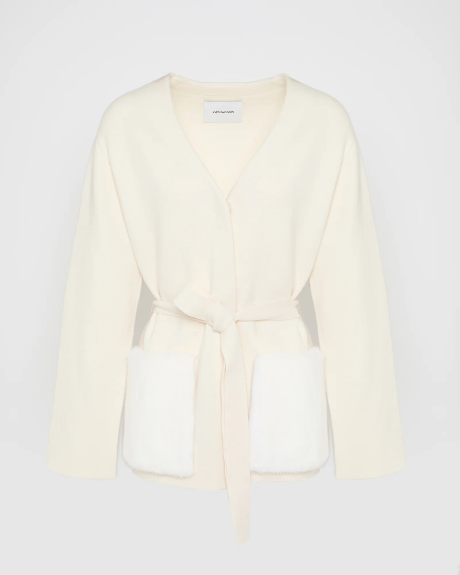 Belted knit and mink jacket – Image 5