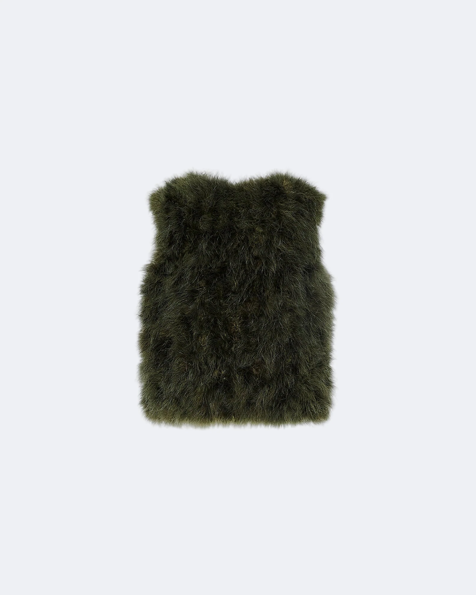Cropped feather gilet – Image 3