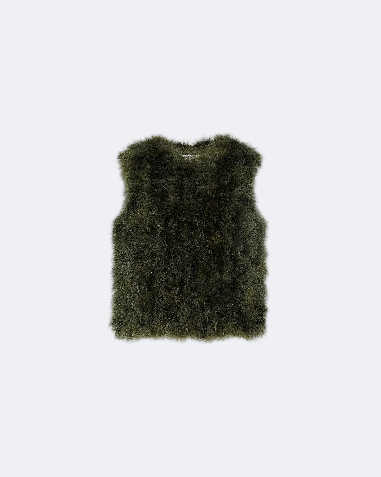 Cropped feather gilet – Image 2