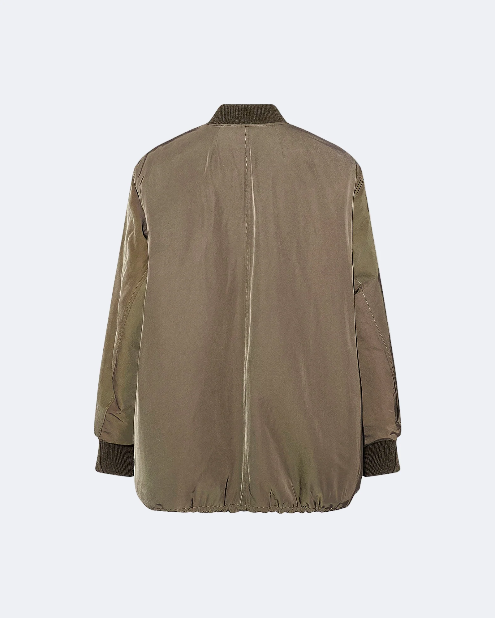 Long varsity jacket in shearling reversible technical fabric – Image 3