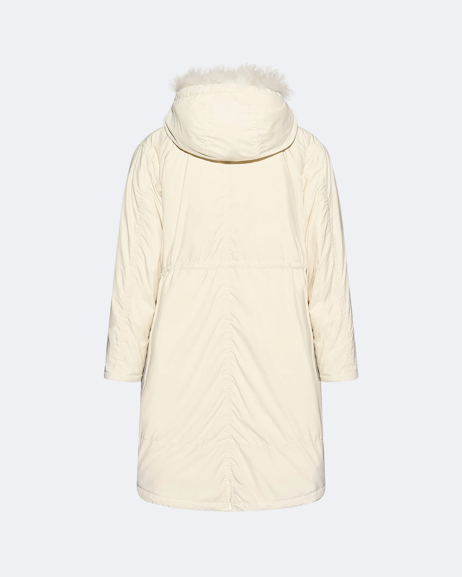 Ultra-light down parka with curly lambskin trim – Image 3