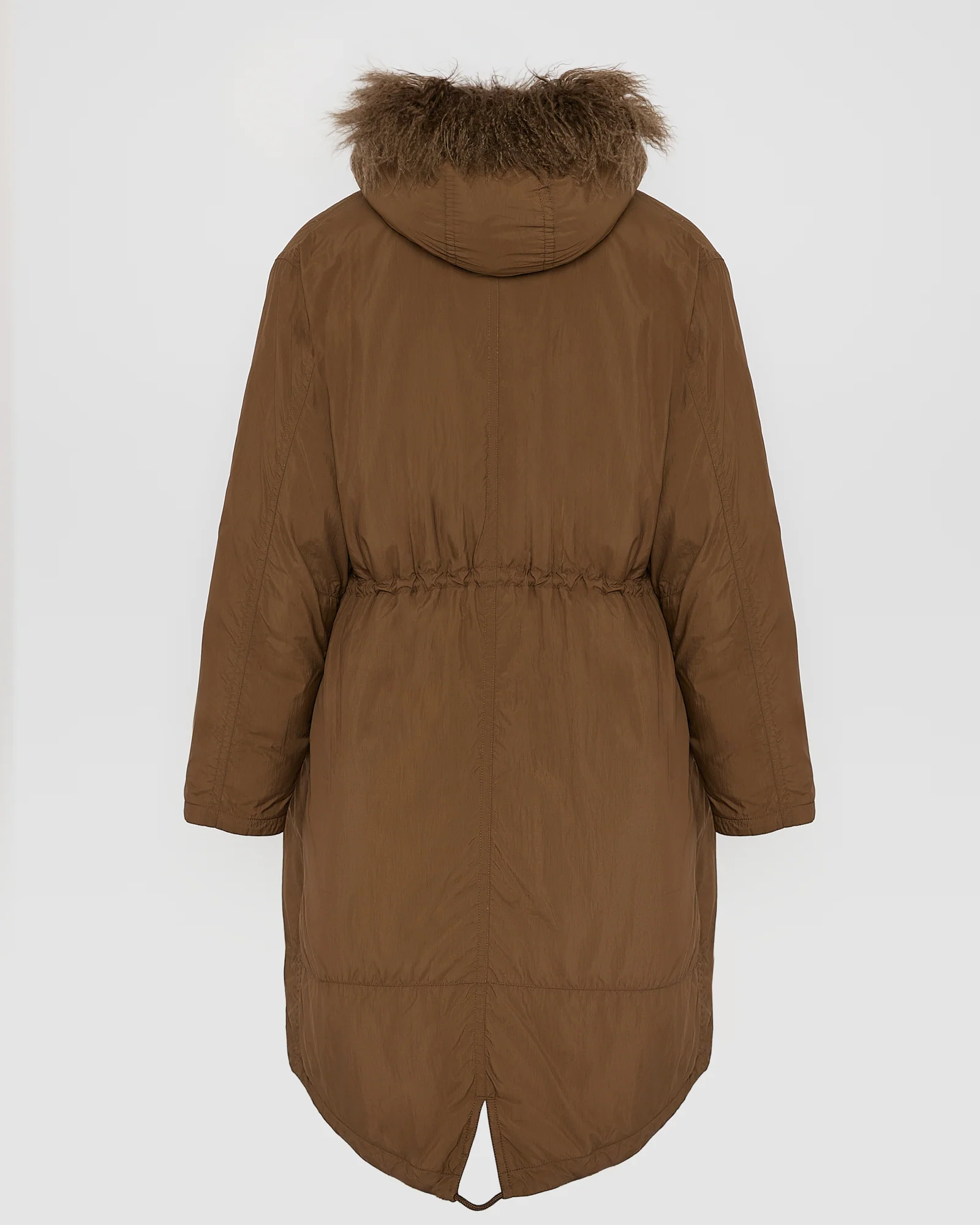 Ultra-light down parka with curly lambskin trim – Image 8