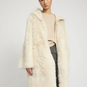 Long Toscana lambskin parka styled coat