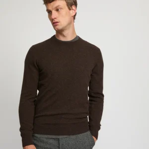 Crew neck knit jumper in 100% cashmere