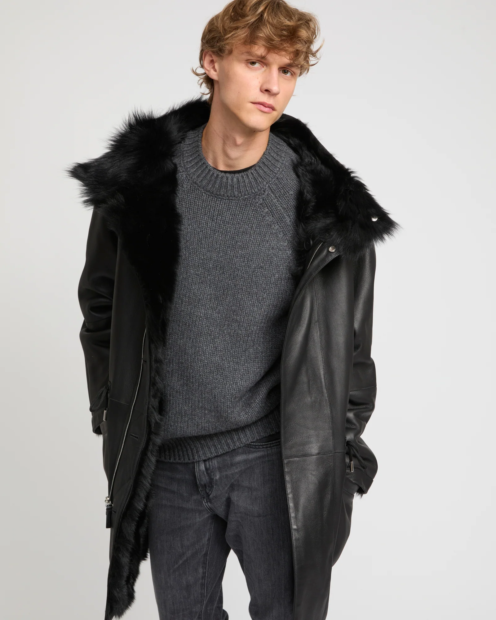 Toscana lambskin shearling parka style coat – Image 4