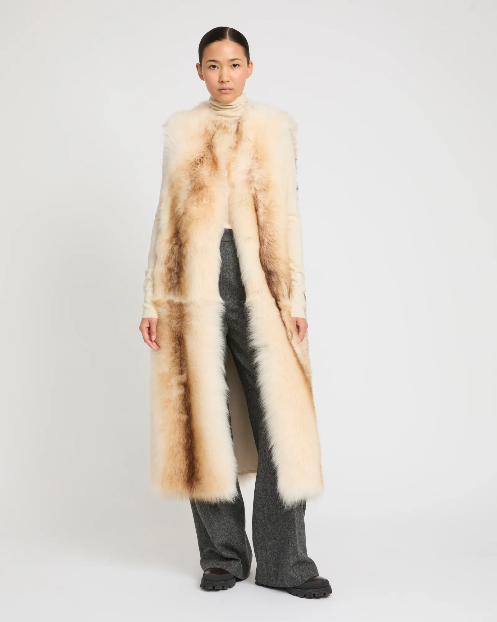 Long Toscana Shearling Vest – Image 2