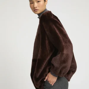 Lambskin shearling sweatshirt