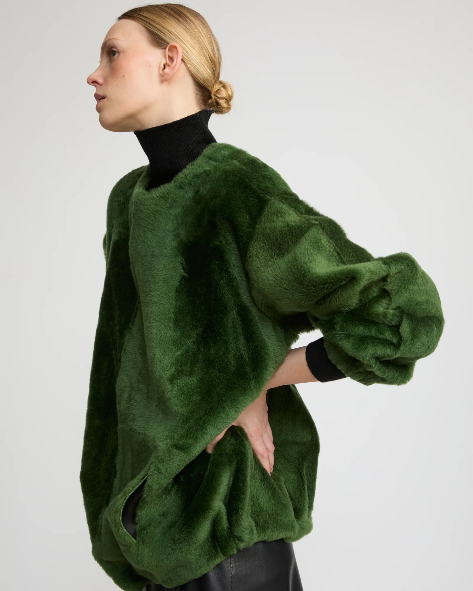 Lambskin shearling sweatshirt