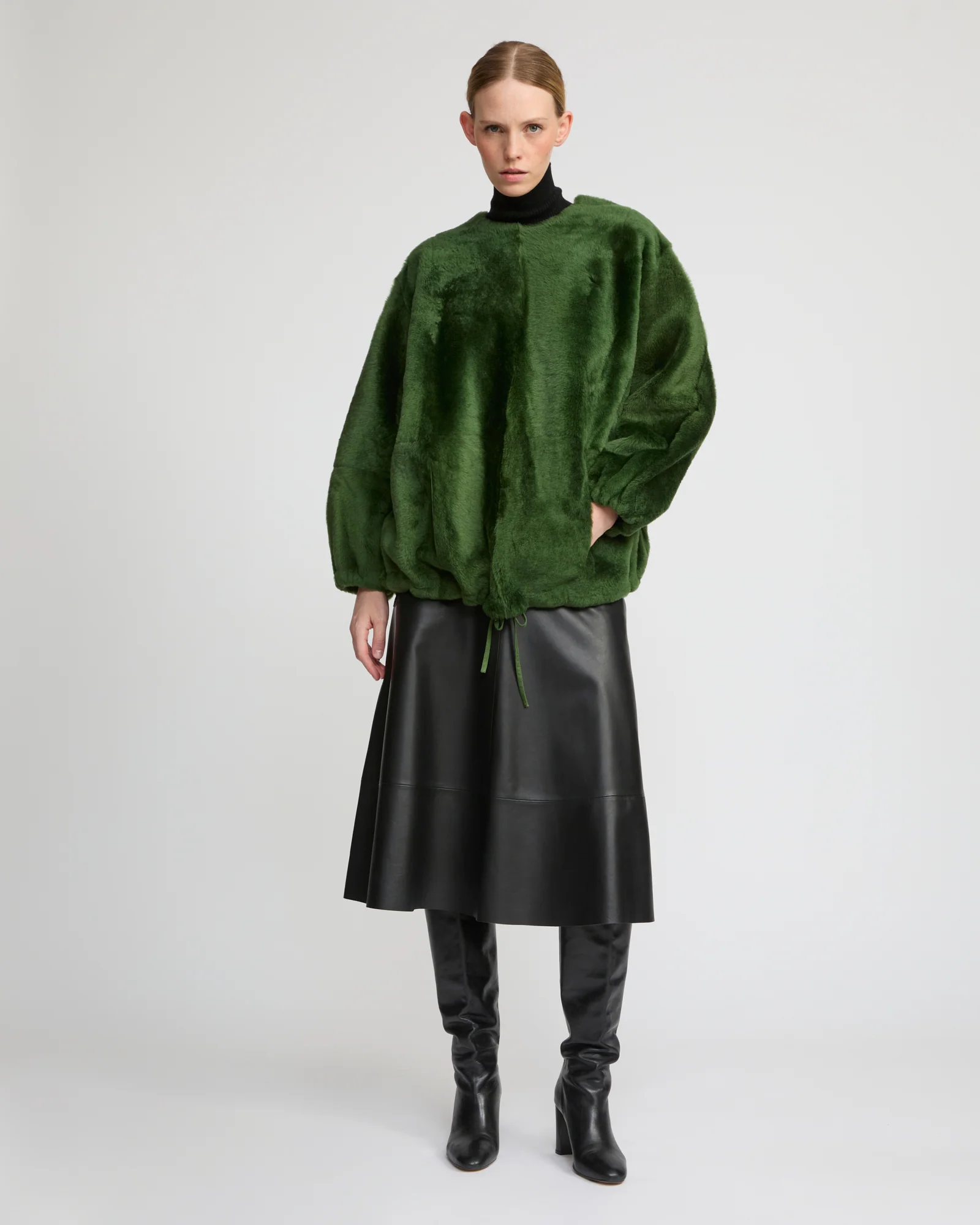 Lambskin shearling sweatshirt – Image 3