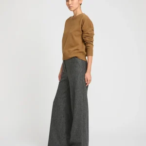 Flannel tailored trousers