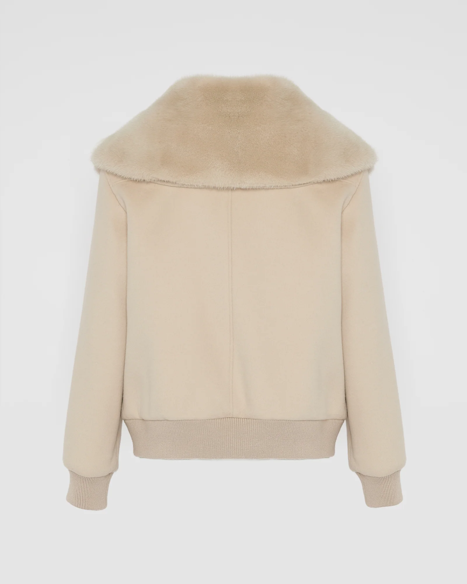 Cashmere-blend cropped blouson with removable mink fur collar – Image 7