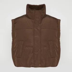 Technical fabric and merinillo reversible gilet