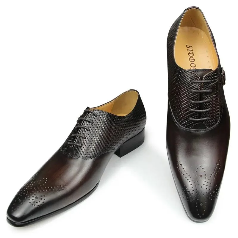Chaussures de luxe en cuir véritable pour hommes – Image 4