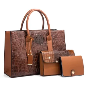 Sac à main motif crocodile pour femme