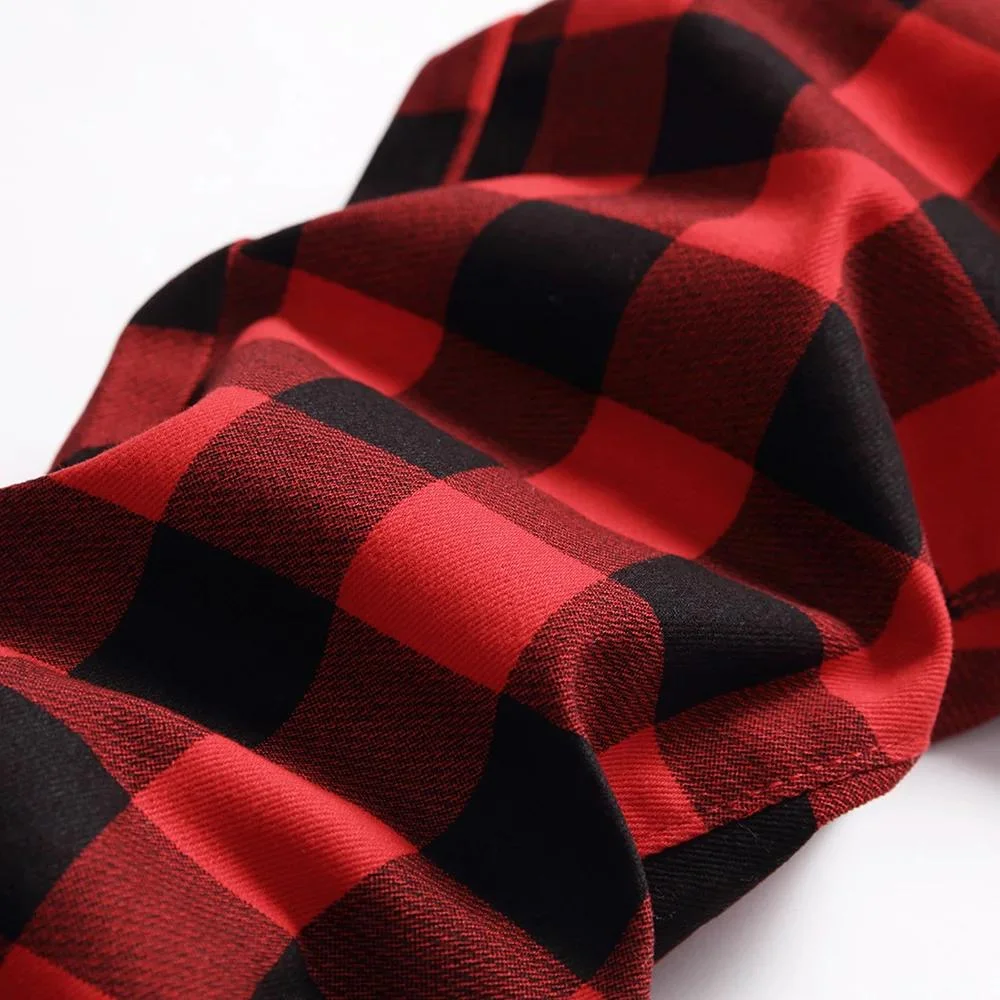 Jean Slim Rouge à Carreaux pour Homme – Image 6